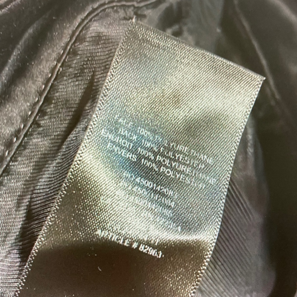 Aritzia Black Faux Leather Wide-Leg Jeans - Picture 3 of 4